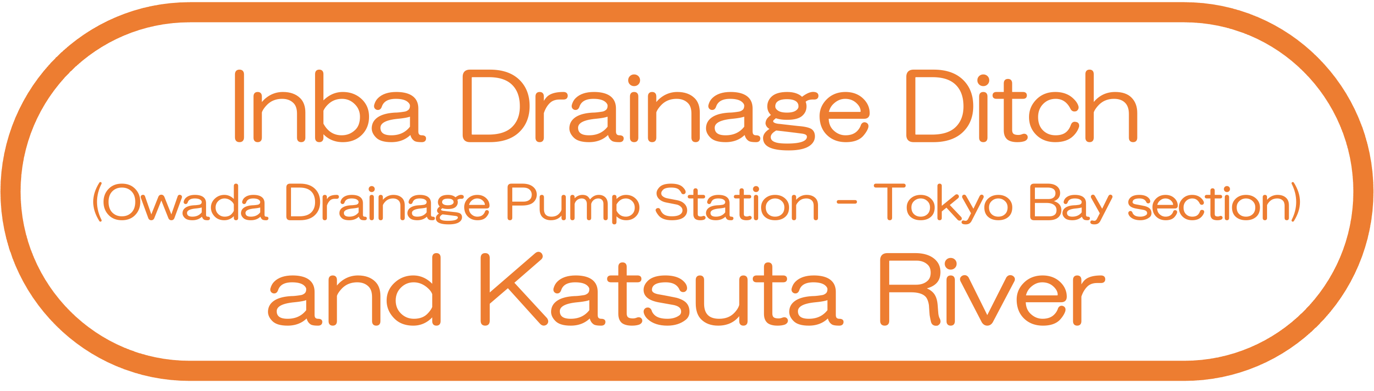 Inba Drainage Ditch (Owada Drainage Pump Station - Tokyo Bay section) and Katsuta River