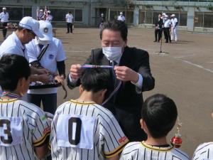 八千代市少年野球連盟第98回令和5年度春季市民大会閉会式の写真