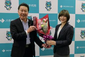 2023年世界柔道選手権大会女子48kg級優勝報告会の写真