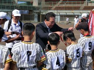 第38回八千代市少年野球市長杯夏季大会表彰式の写真