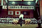 若潮国体での相撲会場の様子