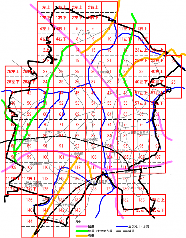 八千代市全域図