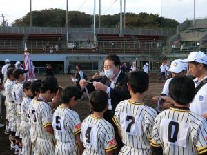 八千代市少年野球連盟第99回令和5年秋季市民大会閉会式の写真