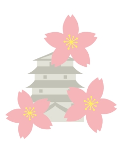 桜と城