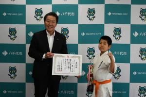 第10回全日本少年少女空手道選手権大会ジュニア空手リアルチャンピオンシップ出場激励会の写真