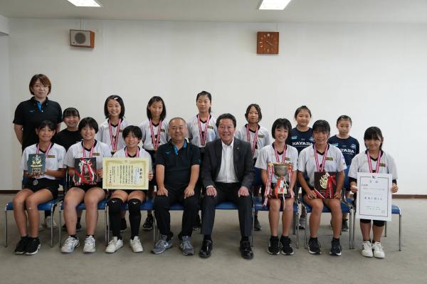 市長と萱田ジュニアバレーボールクラブ