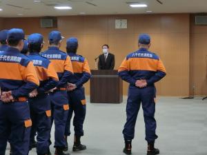 年末年始特別警戒出発式の写真