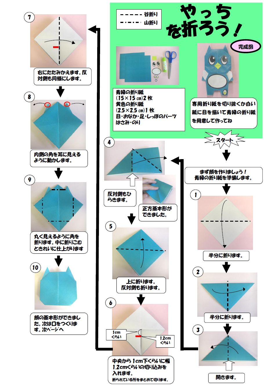 やっちの折り方画像