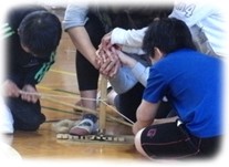 火おこしの様子