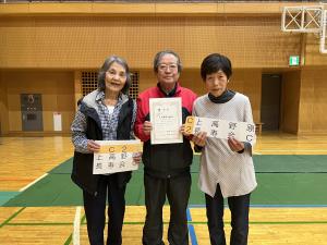Cグループ優勝の上高野原長寿会Cの皆さん