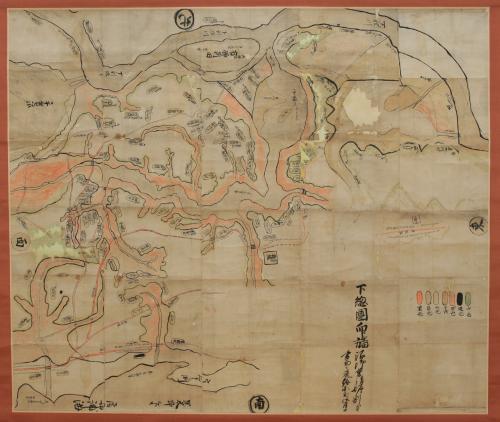 下区鎖国印旛沼御普請掘割絵図