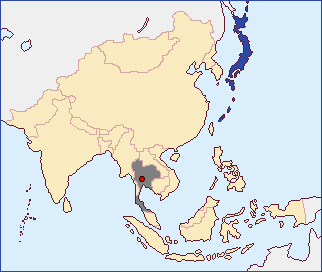 タイ王国　バンコクの位置の画像