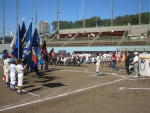 少年野球連盟秋季大会開会式の画像