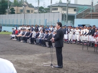 少年野球連盟秋季市民大会開会式の画像