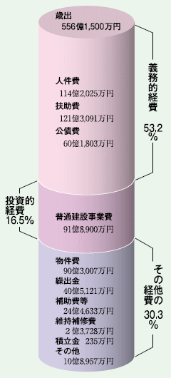 【歳出合計　556億1,500万円】の画像