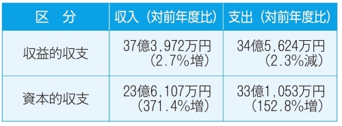 公共下水道事業会計の収支の画像