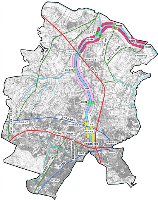 新川千本桜植栽図の画像