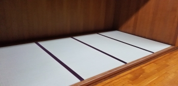 寄贈頂いた畳の様子の画像