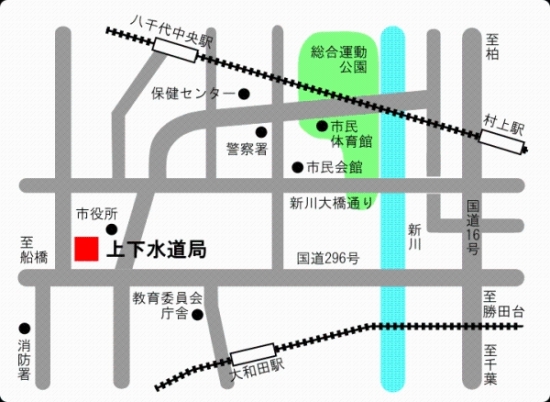 上下水道局庁舎案内図