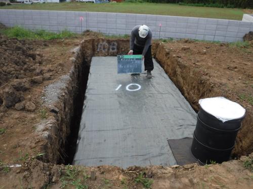 雨水流出抑制施設（浸透型貯留槽）の写真