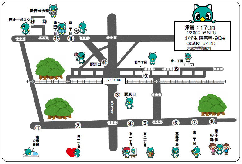 コミュニティバス路線図