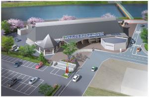 【外観イメージ(施設正面側)】