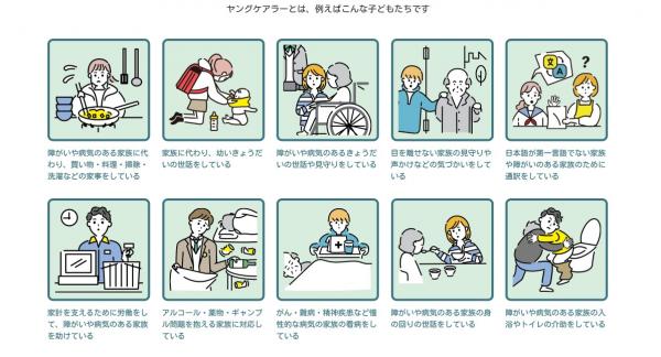 ヤングケアラーイラスト